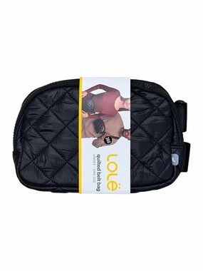 Lolë Black Quilted Nylon Belt Bag Unisex One Size NWT
